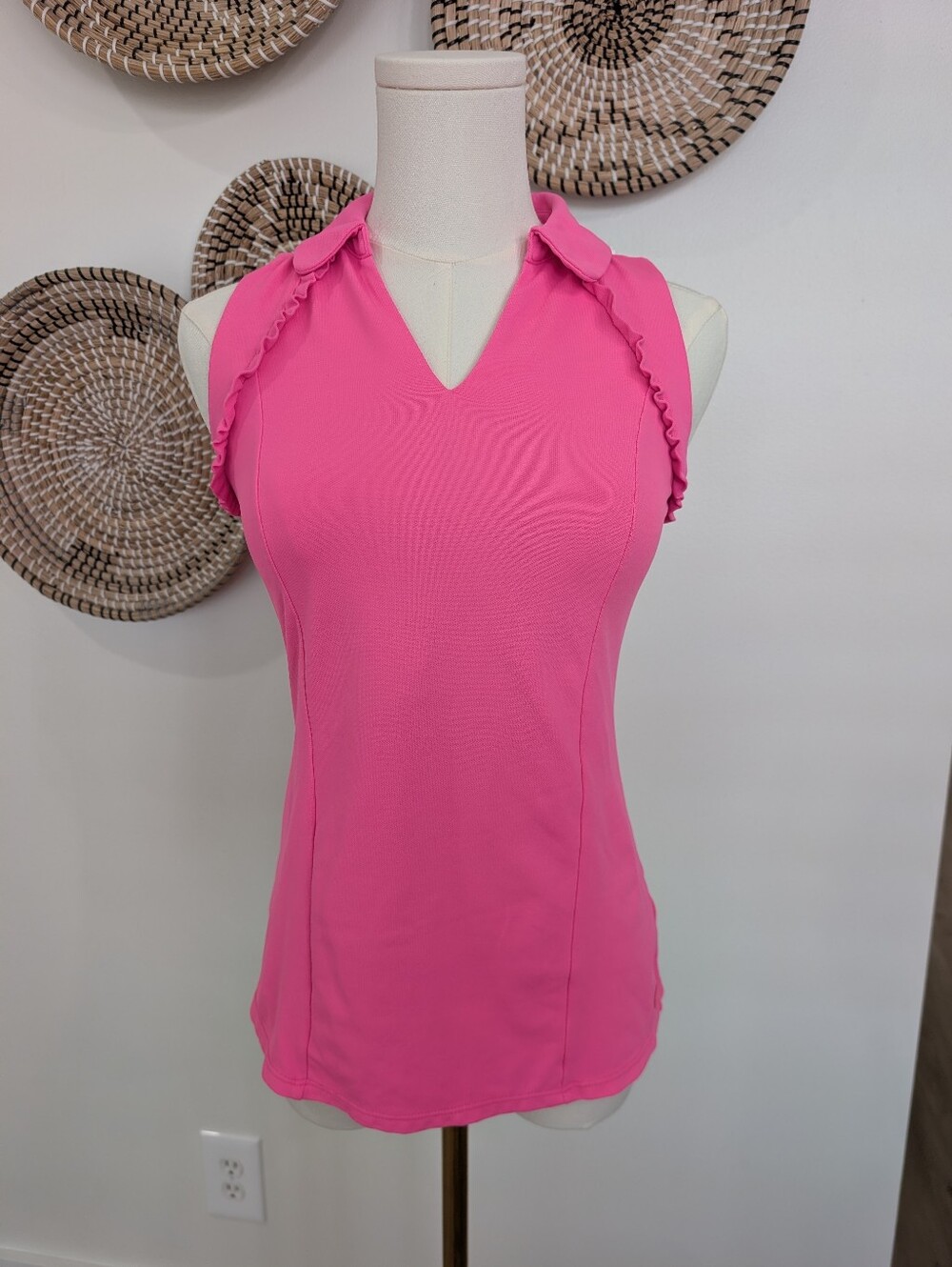 Lilly Pulitzer Luxletic Martina Polo Tank Top Pink Size XXS